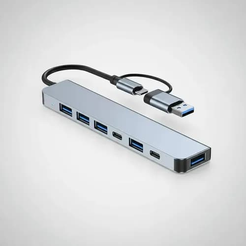 EXTENSOR USB TIPO C, 7 EN 1